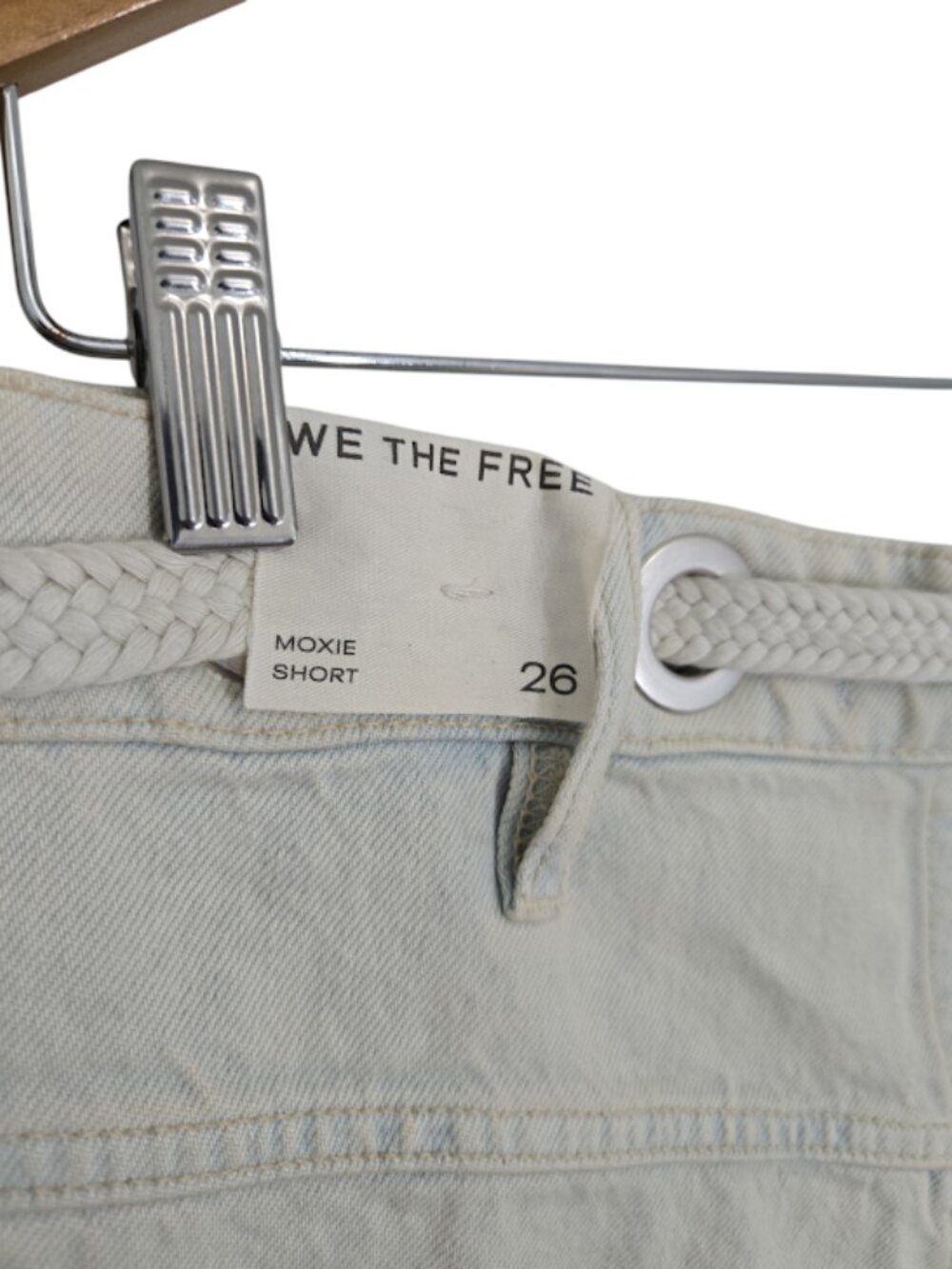 FREE PEOPLE WE THE FREE  Moxie Barrel Shorts Bleached Size 26 NWOT - Picture 5 of 8